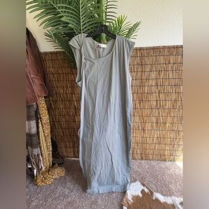 Free People Beach Drew Tee Maxi Dress in Grey